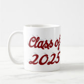 Klasse van 2025 Bourgogne script afstuderen Koffiemok (Links)