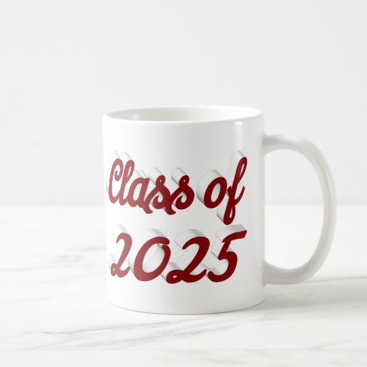 Klasse van 2025 Bourgogne script afstuderen Koffiemok (Rechts)