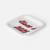 Klasse van 2025 Bourgogne tyoography afstuderen Papieren Bordje (Gebogen)