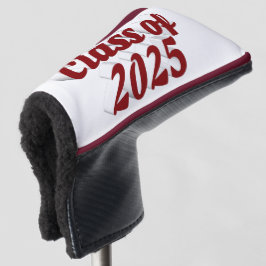 Klasse van 2025 Bourgondische tekst afstuderen Golfheadcover