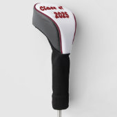 Klasse van 2025 Bourgondische typografie afstudere Golfheadcover (Schuin)