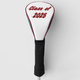 Klasse van 2025 Bourgondische typografie afstudere Golfheadcover