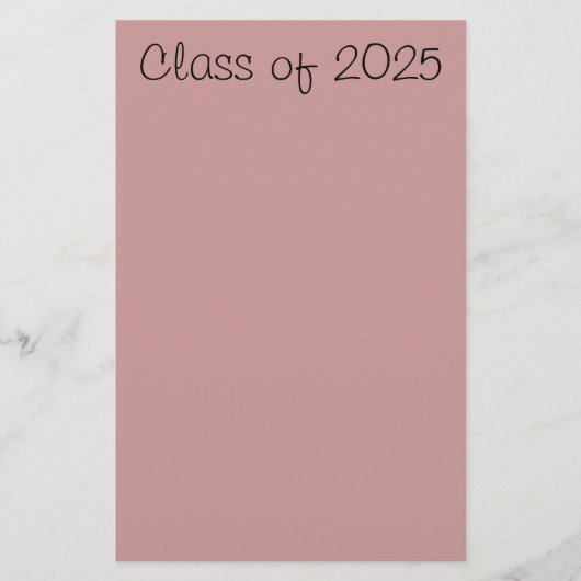 Klasse van 2025 briefpapier (Voorkant)