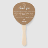 Klasse van 2025 Bruin Foto Afstuderen Bedankt Handwaaier (Voorkant)