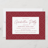 Klasse van 2025 Burgundy Script Graduation Party Kaart (Achterkant)