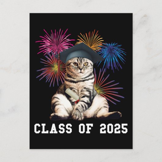 Klasse van 2025 Cat Lover Briefkaart (Voorkant)