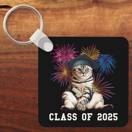 Klasse van 2025 Cat Lover Sleutelhanger (Voorkant)
