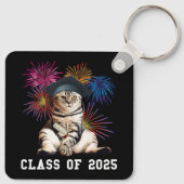 Klasse van 2025 Cat Lover Sleutelhanger (Achterkant)