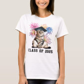 Klasse van 2025 Cat Lover T-shirt (Voorkant)
