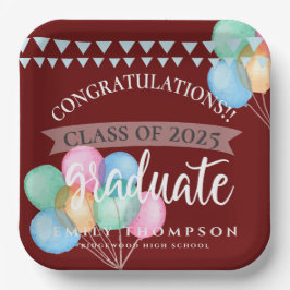 Klasse van 2025 Celebration Balloon Graduation Par Papieren Bordje