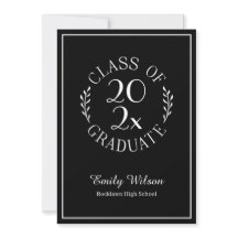 Klasse van 2025 Chic Black Graduation Party
