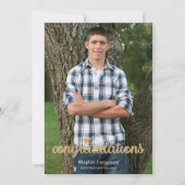 Klasse van 2025 Christelijk Gouden Foto Afstuderen Kaart (Voorkant)