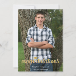 Klasse van 2025 Christelijk Gouden Foto Afstuderen Kaart