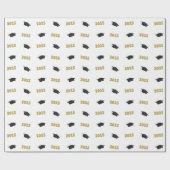 Klasse van 2025 Classic Afstudeerder Pet en ballon Cadeaupapier (Vlak)