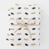 Klasse van 2025 Classic Afstudeerder Pet en ballon Inpakpapier Vel (In situ)