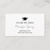 Klasse van 2025 College Afstudeerder Custom Gradua Informatiekaartje (Voorkant)