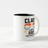 Klasse van 2025 Custom Afstuderen Trip Group Tweekleurige Koffiemok (Voorkant rechts)