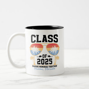 Klasse van 2025 Custom Afstuderen Trip Group Tweekleurige Koffiemok