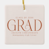Klasse van 2025 Custom Photo Afstuderen Keepsake Keramisch Ornament (Voorkant)