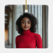 Klasse van 2025 Custom Photo Afstuderen Keepsake Keramisch Ornament (Achterkant)