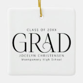 Klasse van 2025 Custom Photo Afstuderen Keepsake Keramisch Ornament (Voorkant)