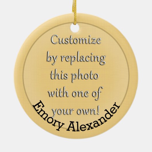 Klasse van 2025 Custom Photo Afstuderen Keramisch Ornament (Achterkant)