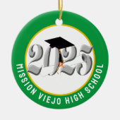 Klasse van 2025 Custom Photo Afstuderen Keramisch Ornament (Voorkant)