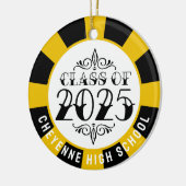 Klasse van 2025 Custom Photo Afstuderen Keramisch Ornament (Links)