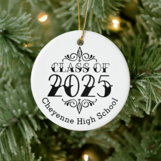 Klasse van 2025 Custom Photo Afstuderen Keramisch Ornament