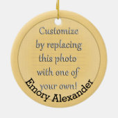 Klasse van 2025 Custom Photo Afstuderen Keramisch Ornament (Achterkant)