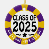 Klasse van 2025 Custom Photo Afstuderen Keramisch Ornament (Voorkant)