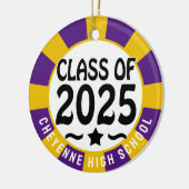 Klasse van 2025 Custom Photo Afstuderen Keramisch Ornament (Links)