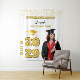 Klasse van 2025 Custom Photo Graduation Party Wandkleed