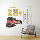 Klasse van 2025 Custom Photo Graduation Party Wandkleed (In Situ (horizontaal))