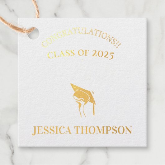 Klasse van 2025 Dank u Foto Afstuderen Bedankjes Labels (Voorkant)