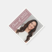 Klasse van 2025 Dusty Roos Graduation Party Foto Servetten (Hoek)