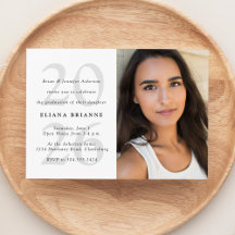 Klasse van 2025 eenvoudig zwart wit foto afstudere