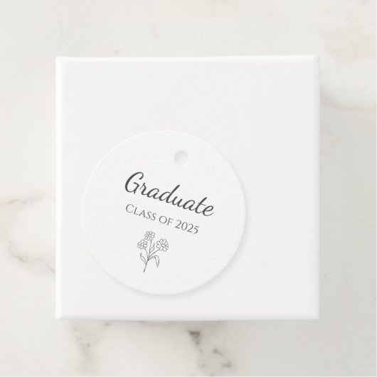 Klasse van 2025 Eenvoudige Botanische Graduation P Bedankjes Labels (In situ)