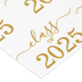 Klasse van 2025 Elegant Gold Script Tafelkleed (Gekanteld)