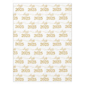 Klasse van 2025 Elegant Gold Script Tafelkleed (Voorkant)