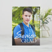 Klasse van 2025 Elegant Senior Afstudeerder Aankon Kaart (Staand voorkant)