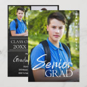 Klasse van 2025 Elegant Senior Afstudeerder Aankon Kaart (Voorkant / Achterkant)