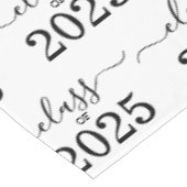 Klasse van 2025 Elegant Zwart-wit Tafelkleed (Gekanteld)