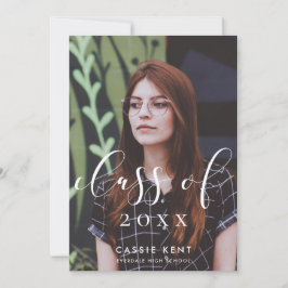 Klasse van 2025 elegante afstuderen foto aankondiging