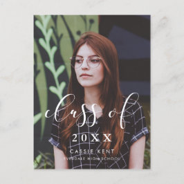 Klasse van 2025 elegante afstuderen foto briefkaart