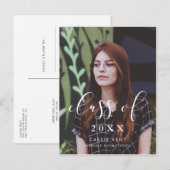 Klasse van 2025 elegante afstuderen foto briefkaart (Voorkant / Achterkant)