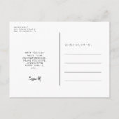 Klasse van 2025 elegante afstuderen foto briefkaart (Achterkant)