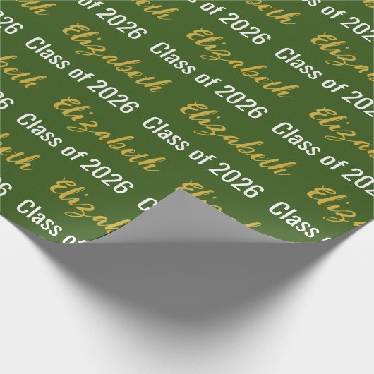 Klasse van 2025 en de naam van de afgestudeerde gr cadeaupapier (Hoek)