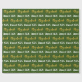 Klasse van 2025 en de naam van de afgestudeerde gr cadeaupapier (Vlak)