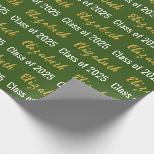 Klasse van 2025 en de naam van de afgestudeerde gr cadeaupapier (Hoek)